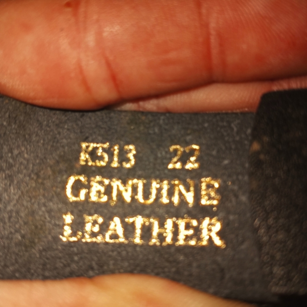 Studded black belt size 22